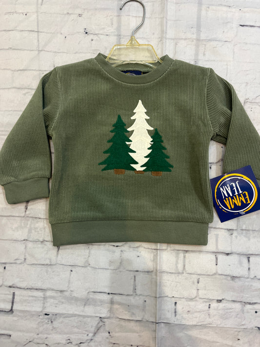 green tree sweater