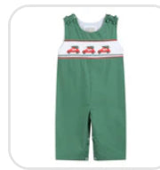 smocked santa overall