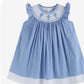 blue cross smocked