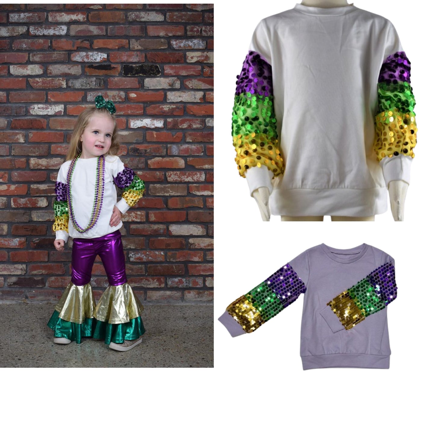 mardi gras sequin shirt