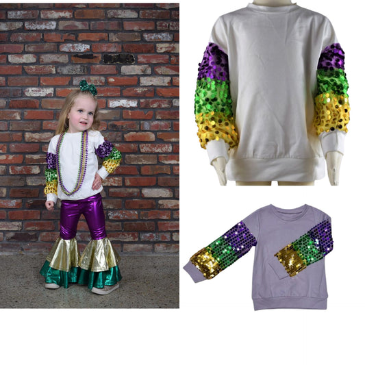 mardi gras sequin shirt