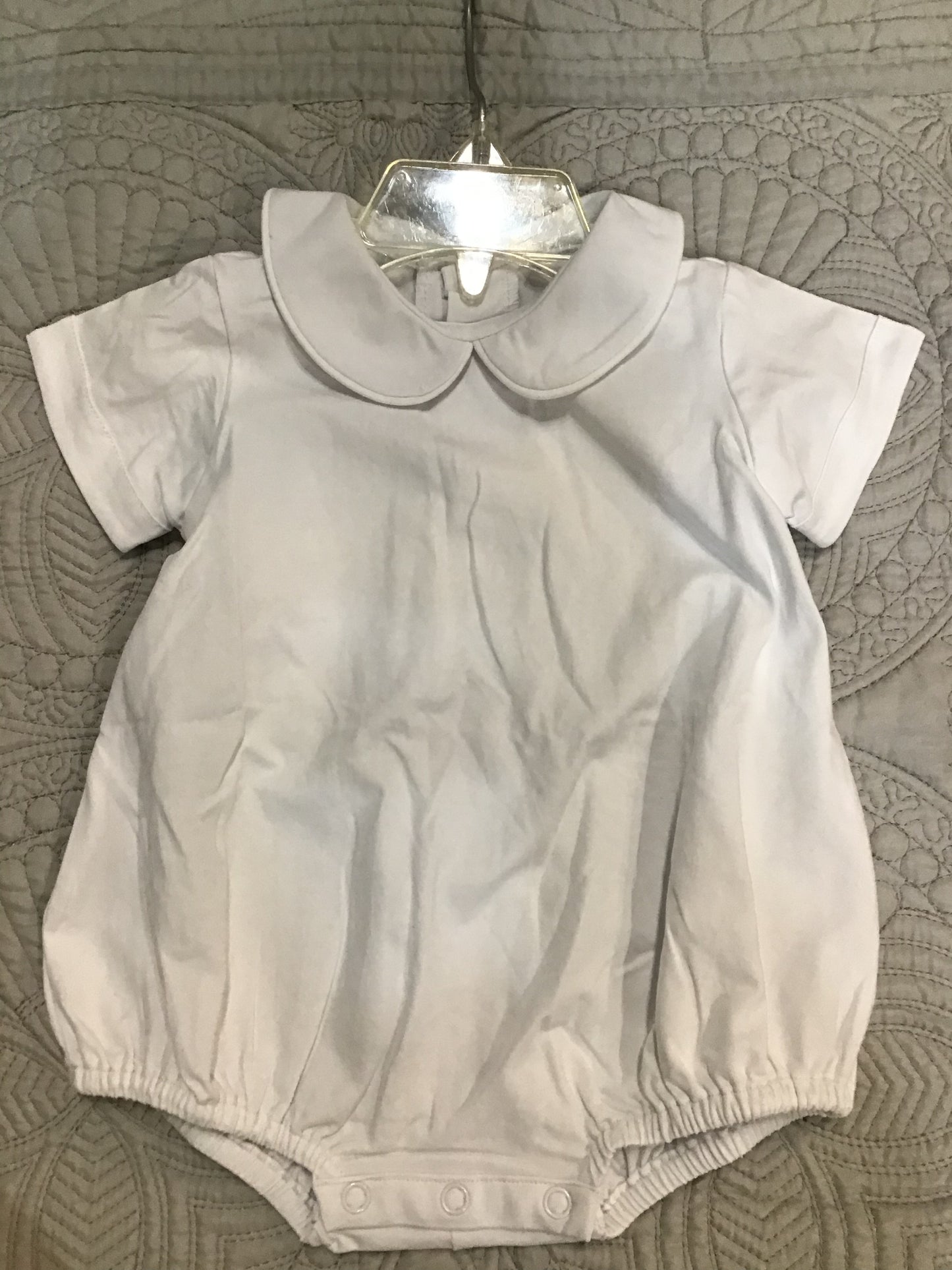 white knit short sleeve onesie option