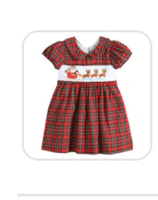 smocked santa dress