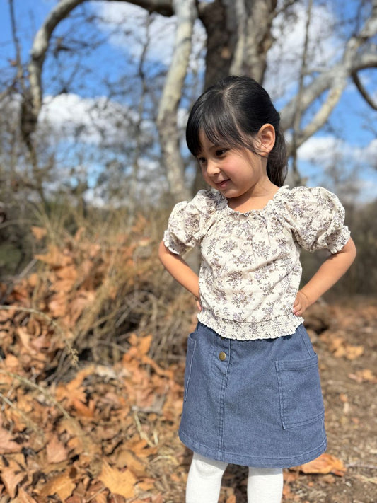 lav winter floral top