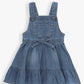 light wash denim overall dress