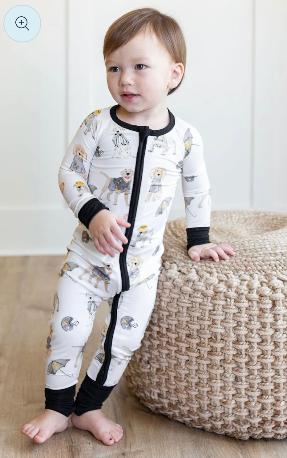 black and gold zipper onesie