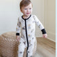 black and gold zipper onesie