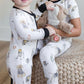 black and gold zipper onesie