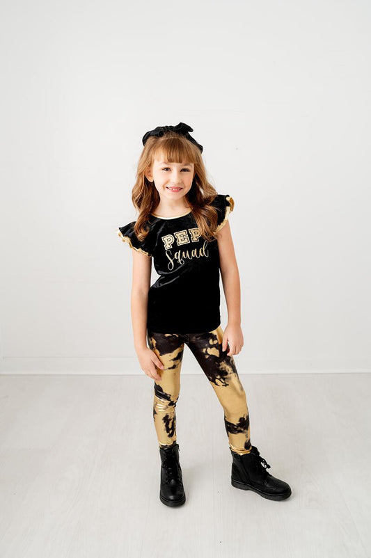 Black/gold leggings - drop 2