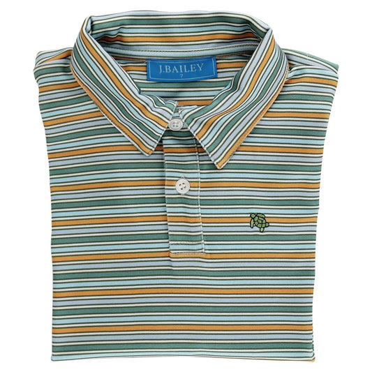 striped Performance polos