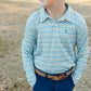 striped Performance polos