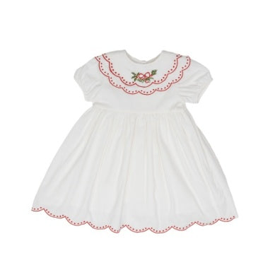 white holly wreath dress