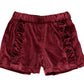 Maroon Paisley shorts