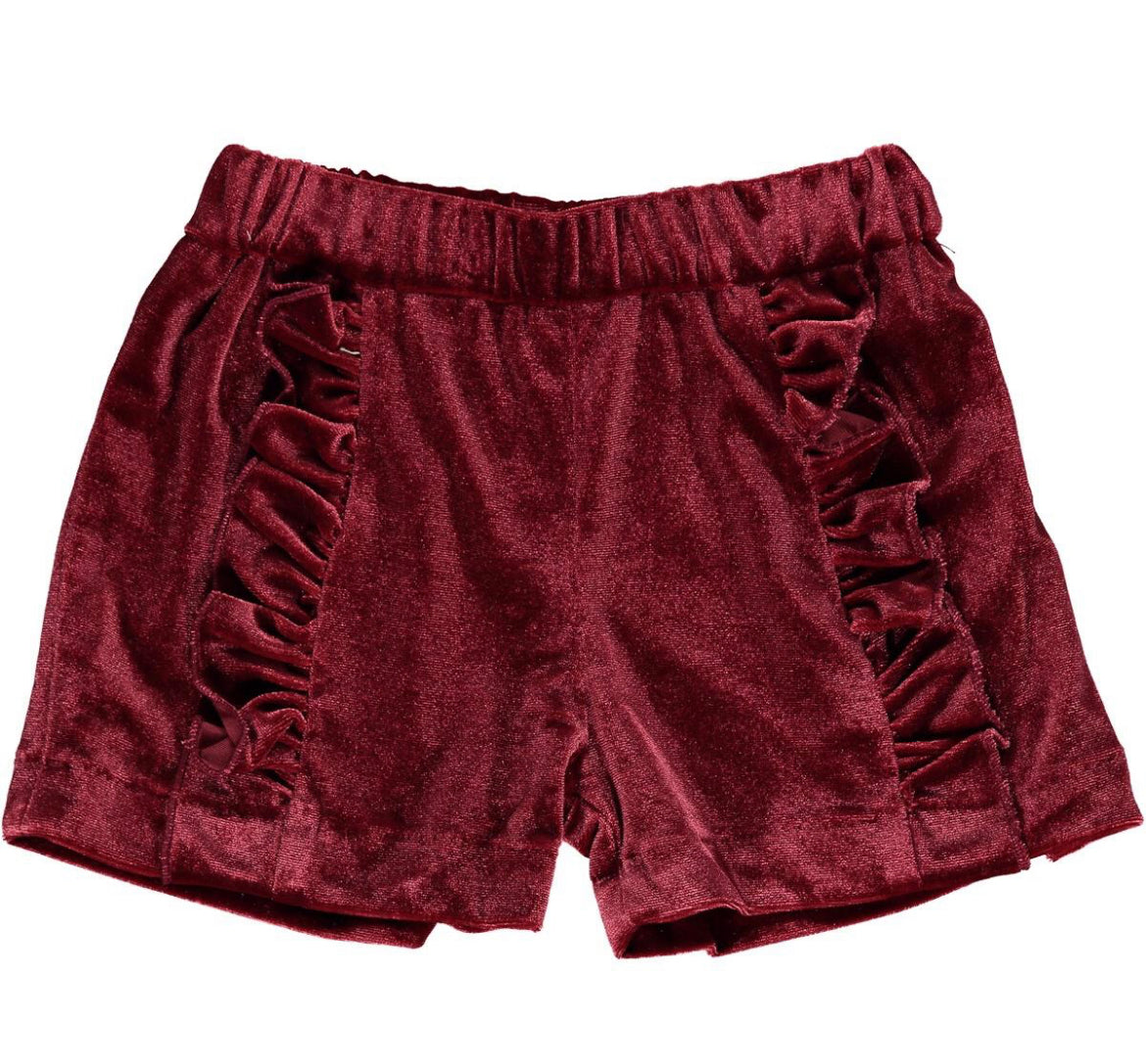 Maroon Paisley shorts