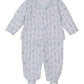 blue floral footie