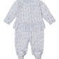 blue floral footie