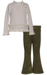 faux suede pant set