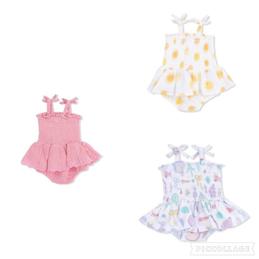 smocked bubble w/skirt