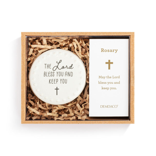 trinket box and rosary