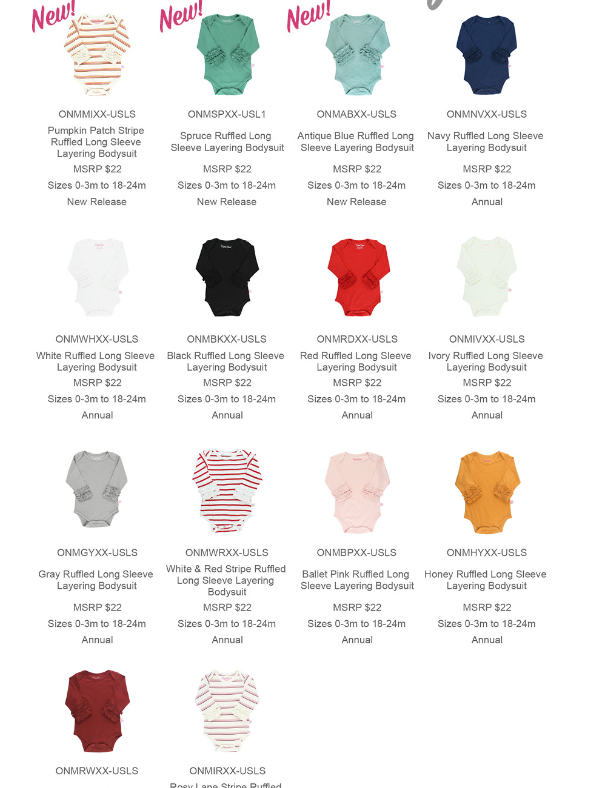 ruffled layering bodysuit (options)