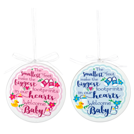 welcome baby ornament