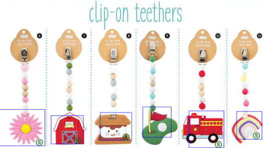 silicone clip on teether