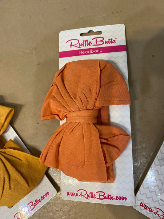 Ruffle butt headband bow