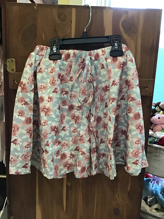 blush floral shorts