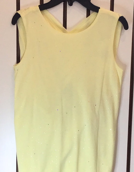 yellow cross back top