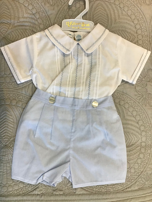 boys feather stitched bobby suit