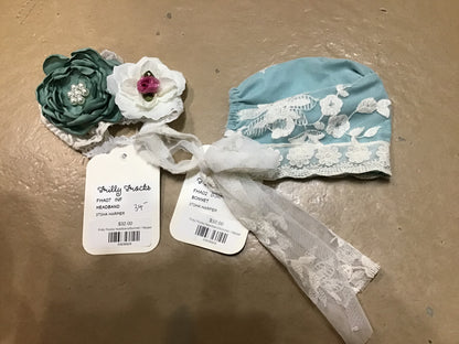 Frilly Frocks headband/bonnet